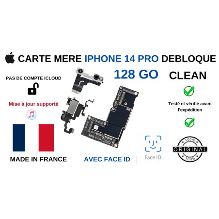 Iphone 14 Pro 128 go + Face ID motherboard